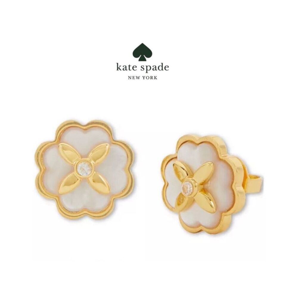 Kate Spade NEW earrings - heritage bloom mother of pearl studs